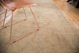 Distressed hand-knotted vintage Sparta rug runner showing beige and charcoal patterns with abrash.