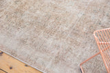Sivas carpet detail, showing distressed mixed texture and original side selvage.