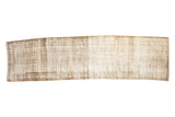 Hand-knotted antique Persian Malayer runner, distressed ivory and charcoal with allover boteh design, 3'6
