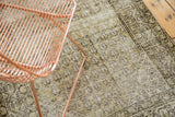 Antique Distressed Malayer rug runner texture with abrash in ivory, sage gold, charcoal.