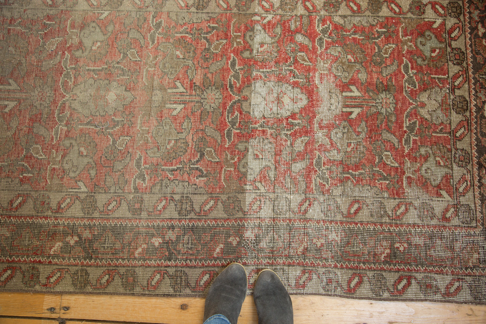 4x10.5 Vintage Distressed Oushak Rug Runner // ONH Item ee002719 Image 1