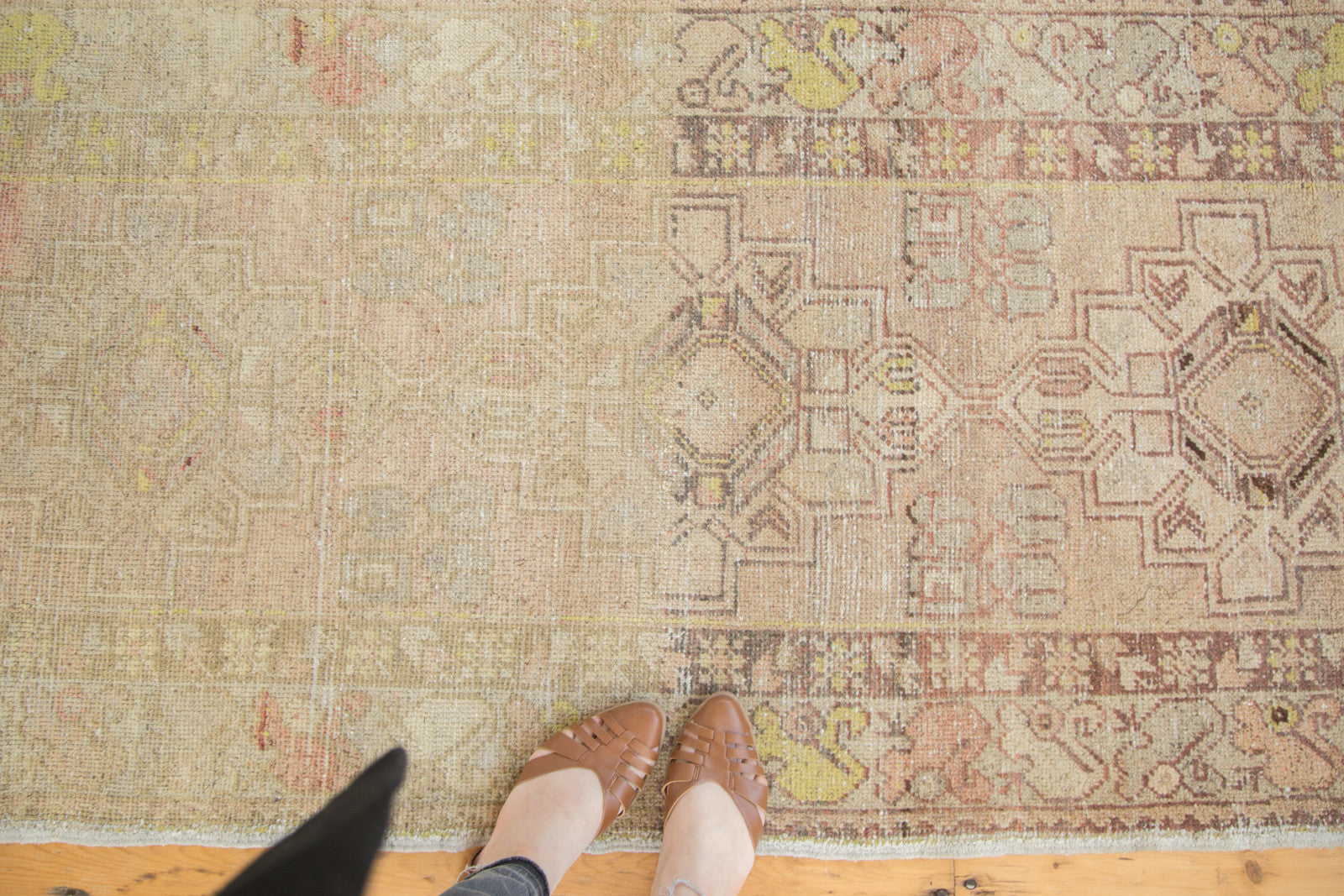 3x9.5 Vintage Distressed Oushak Rug Runner // ONH Item ee002770 Image 1