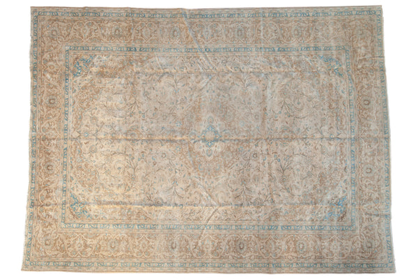 9.5x13 Vintage Distressed Kashan Carpet // ONH Item ee002775