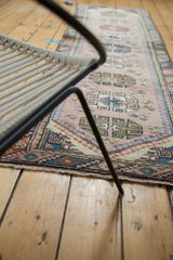 Geometric rams horn medallions and barber polled border on blush pink Dosmealti runner.