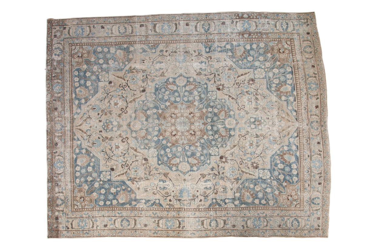 11x13.5 Vintage Distressed Tabriz Khoy Carpet // ONH Item ee002786