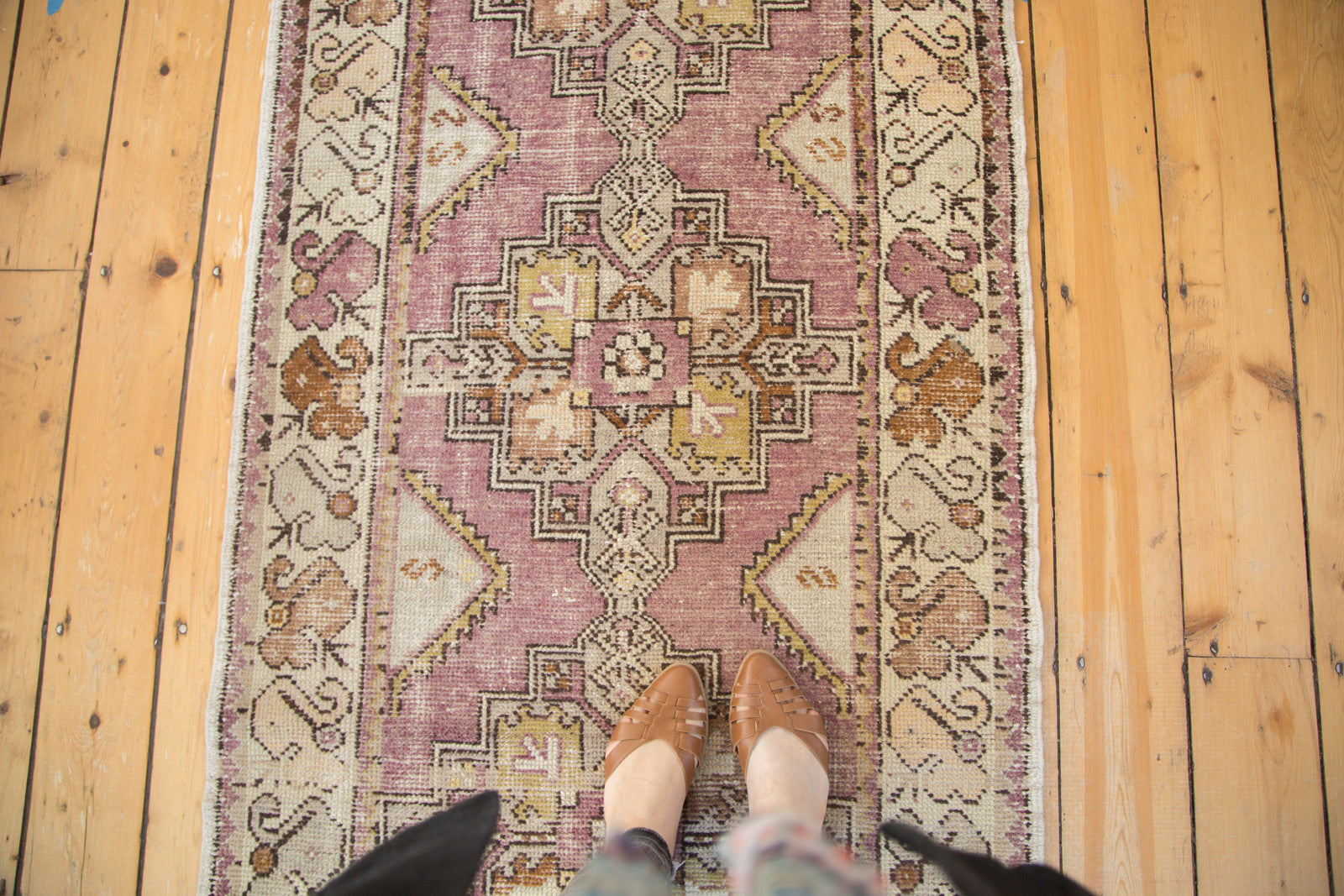 3x9 Vintage Distressed Oushak Rug Runner // ONH Item ee002787 Image 1