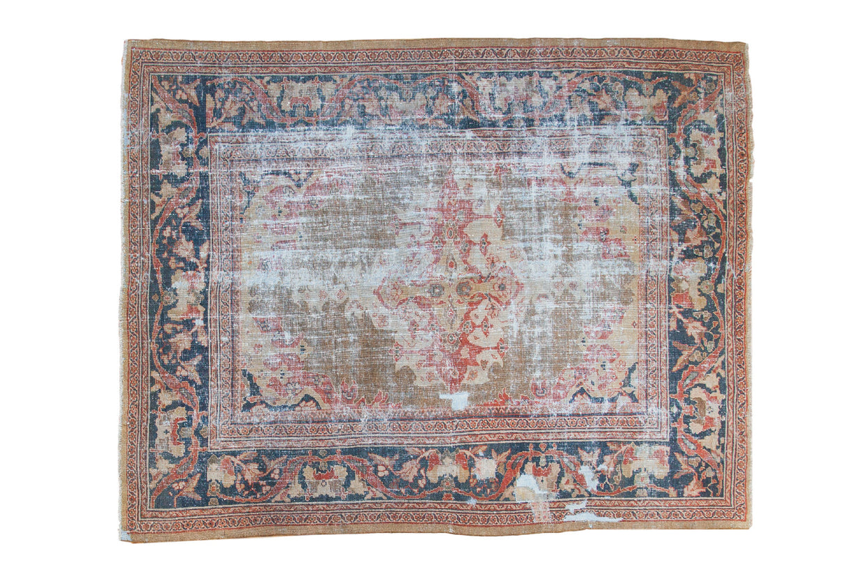 Distressed Antique Mahal Carpet