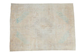 Distressed Turkish Sivas carpet, faded medallion, blanched tropical spandrels, 9'3