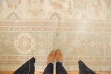 Pastel Sultanabad design rug with oversized floral motifs and delicate vinery.