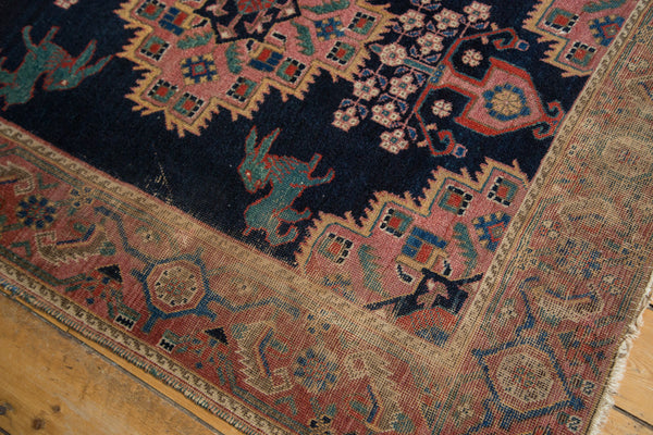 Distressed Antique Afshar Square Rug