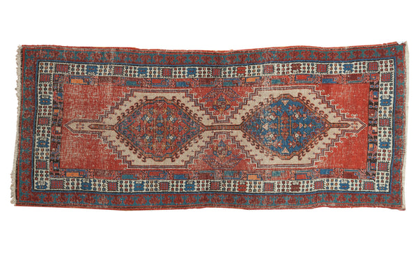 Distressed Antique Serab Rug Runner
