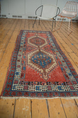 Distressed Antique Serab Rug Runner