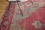 Distressed Vintage Oushak Carpet