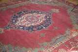 Distressed Vintage Oushak Carpet
