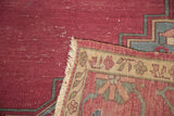 Distressed Vintage Oushak Carpet