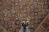 Distressed Antique Fine Caucasian Carpet