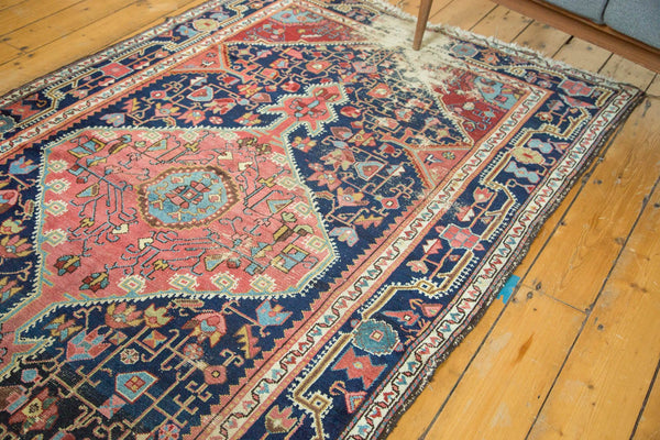 Antique Distressed Josan Sarouk Rug