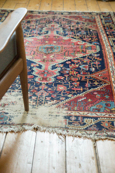 Antique Distressed Josan Sarouk Rug