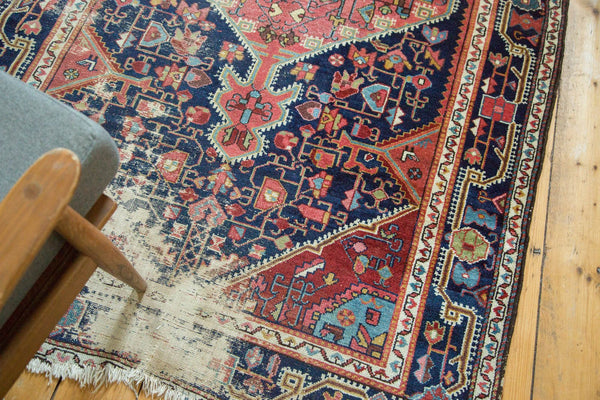 Antique Distressed Josan Sarouk Rug