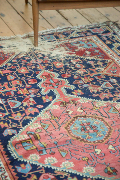 Antique Distressed Josan Sarouk Rug