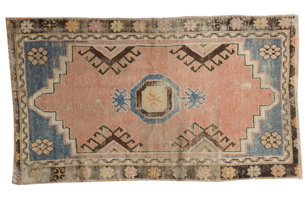Vintage Distressed Oushak Rug