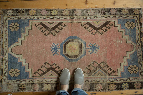 Vintage Distressed Oushak Rug