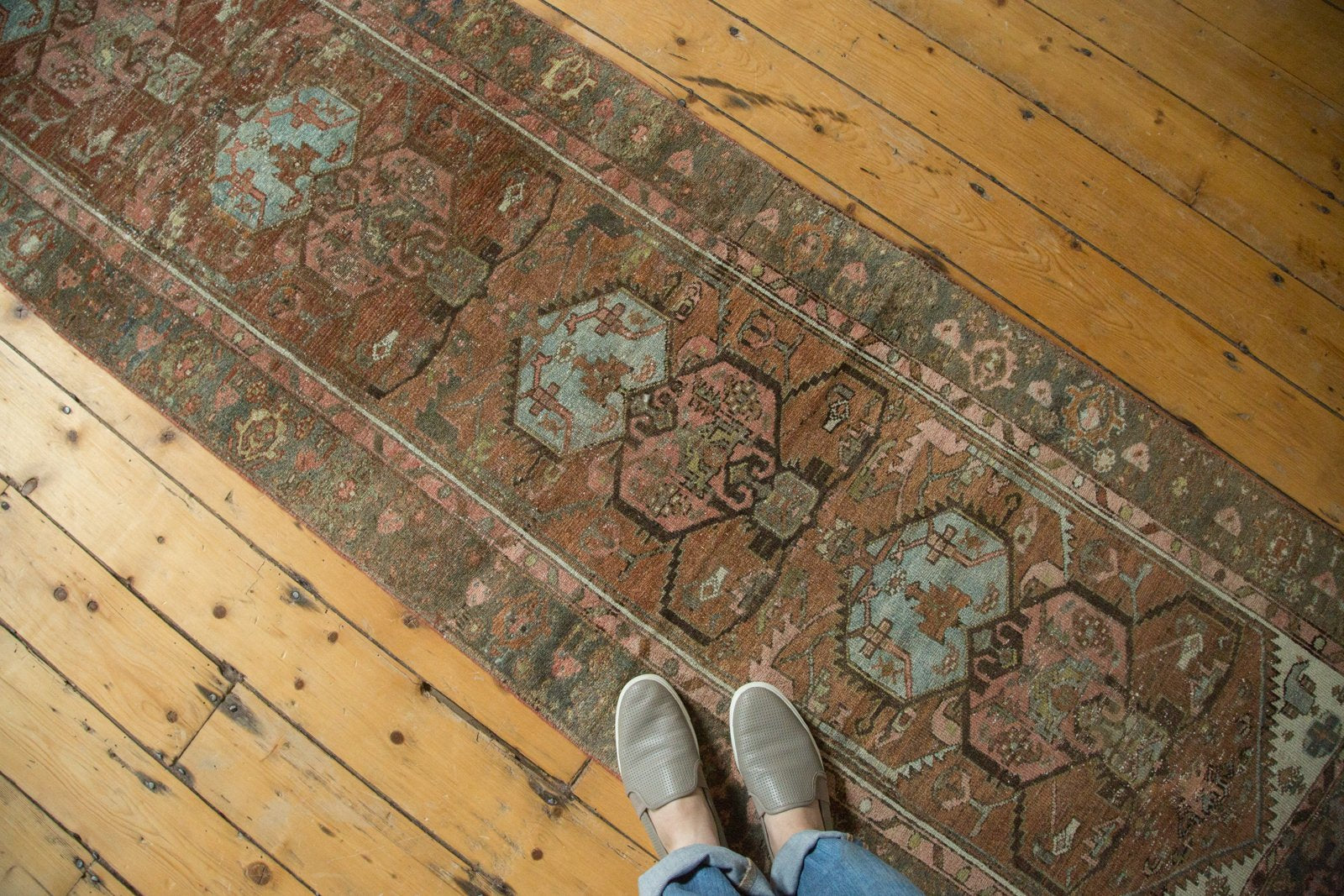 2.5x12 Vintage Distressed Malayer Rug Runner // ONH Item ee002835 Image 1