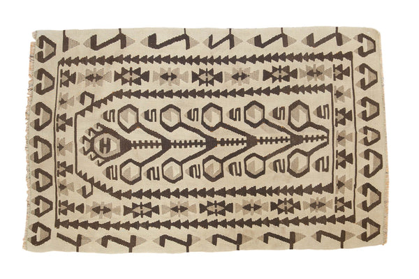 3.5x5.5 Vintage Distressed Kilim Rug // ONH Item ee002840