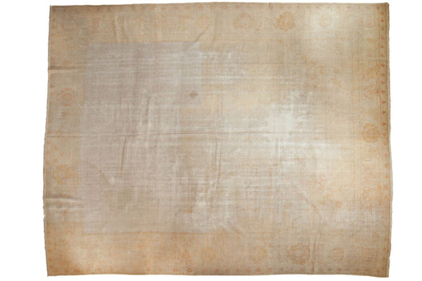 11.5x15 Antique Distressed Oushak Carpet // ONH Item ee002849