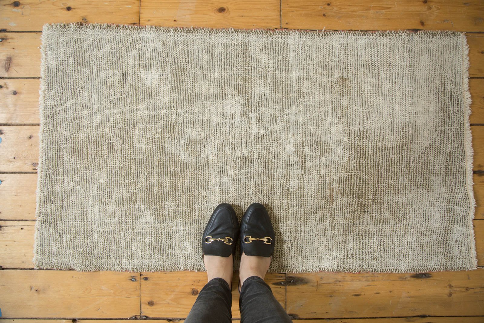 Vintage Distressed Oushak Rug