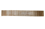 Vintage Distressed Malayer runner with faded allover Herati motif in bronze and antique ivory.