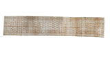 Distressed vintage Malayer runner rug, allover faded boteh pattern in muted bronze and ivory.