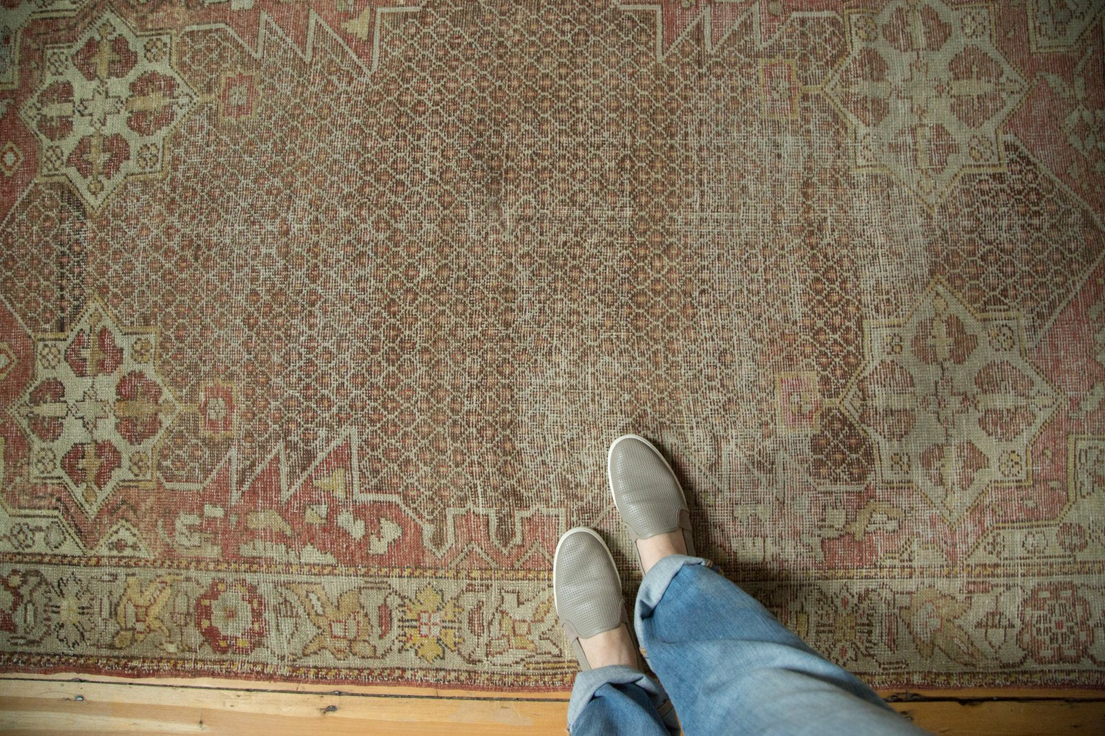 4.5x7.5 Vintage Distressed Oushak Rug // ONH Item ee002888 Image 1