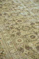 Distressed texture, Herati motif, and exposed foundation of a vintage Sivas carpet.