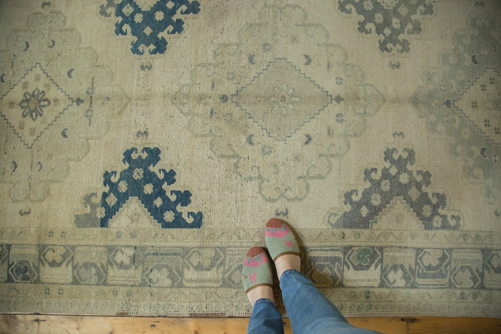5x11 Vintage Distressed Oushak Rug Runner // ONH Item ee002893 Image 1