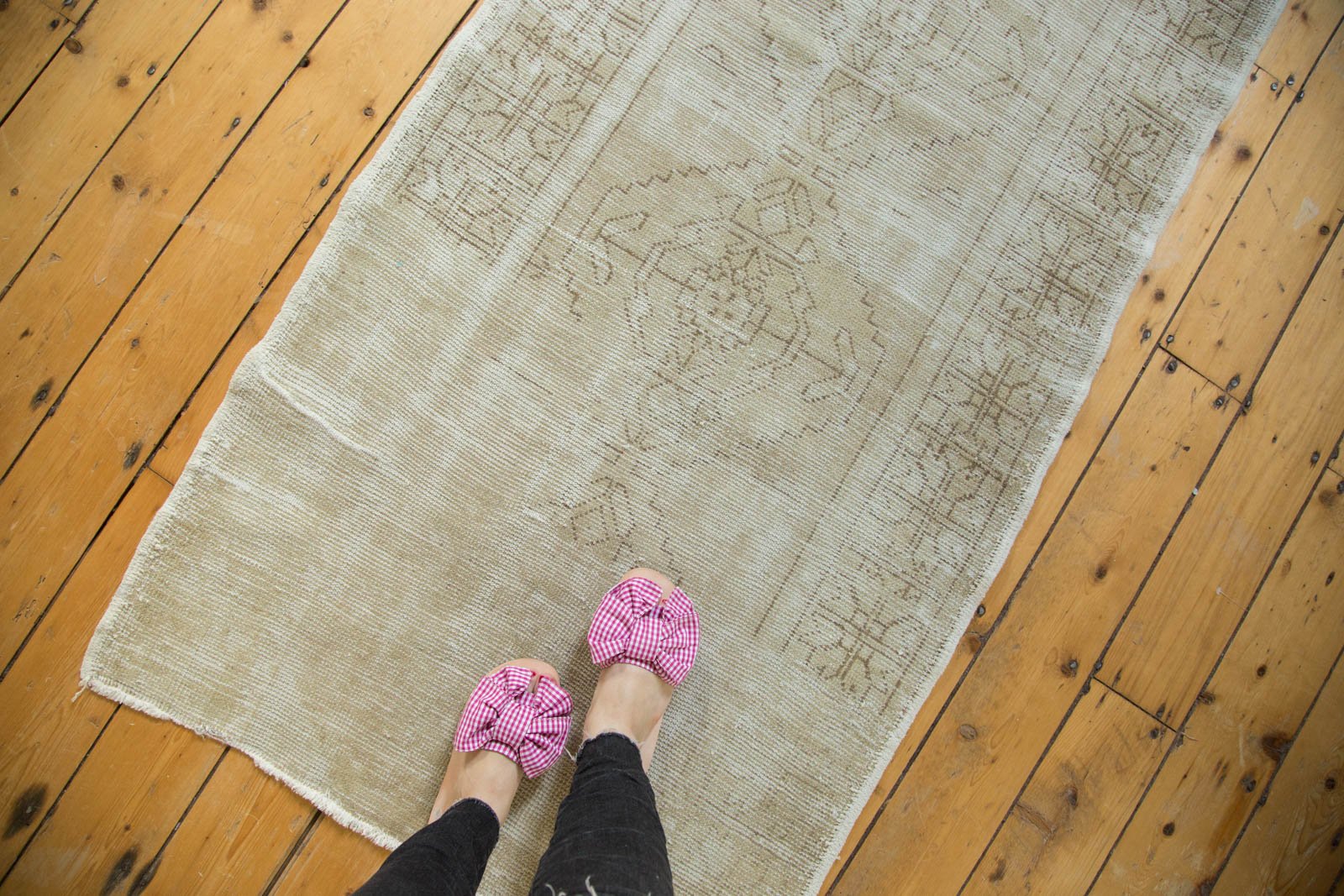 Vintage Distressed Oushak Rug Runner