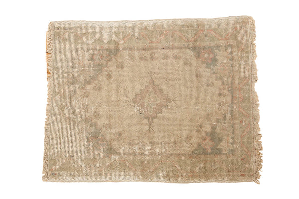 3x4 Vintage Distressed Oushak Square Rug // ONH Item ee002914