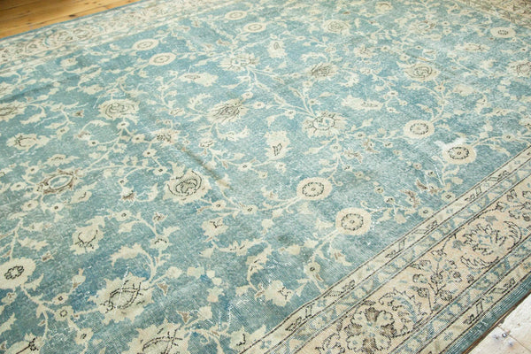 Vintage Distressed Oushak Carpet