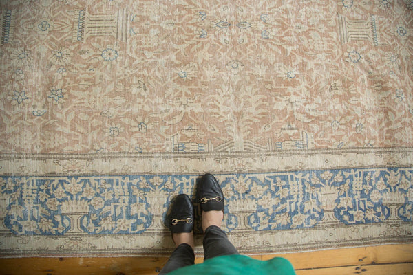 9.5x13.5 Vintage Distressed Meshed Carpet // ONH Item ee002965 Image 2