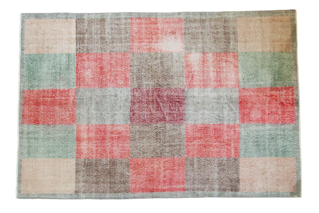 6.5x10 Vintage Distressed Modern Oushak Carpet // ONH Item ee002966