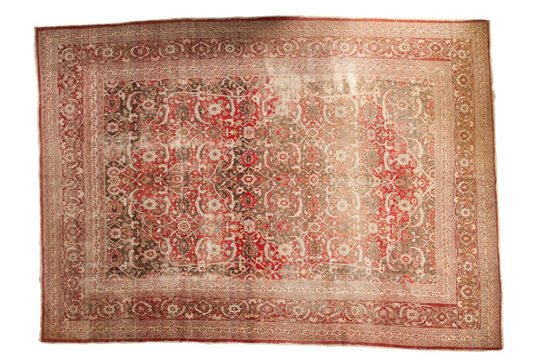10'3" x 14'2" Vintage Distressed Tabriz Carpet / Item ee002972 image 1