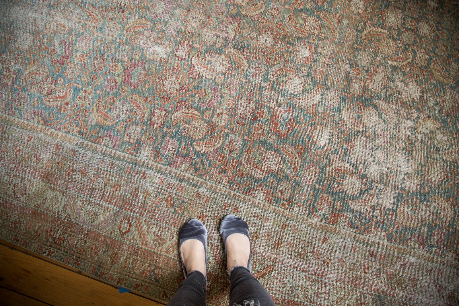 7x17.5 Distressed Antique Malayer Rug Runner // ONH Item ee002979 Image 1