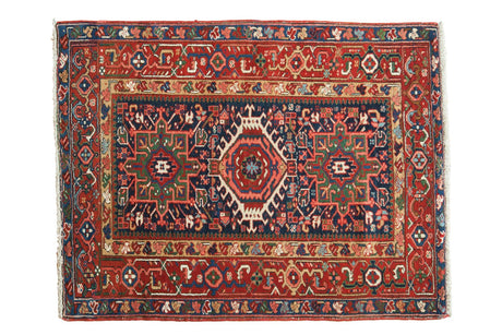 3.5x4.5 Vintage Karaja Square Rug // ONH Item ee002985