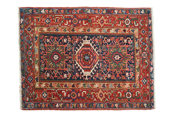 3.5x4.5 Vintage Karaja Square Rug // ONH Item ee002985