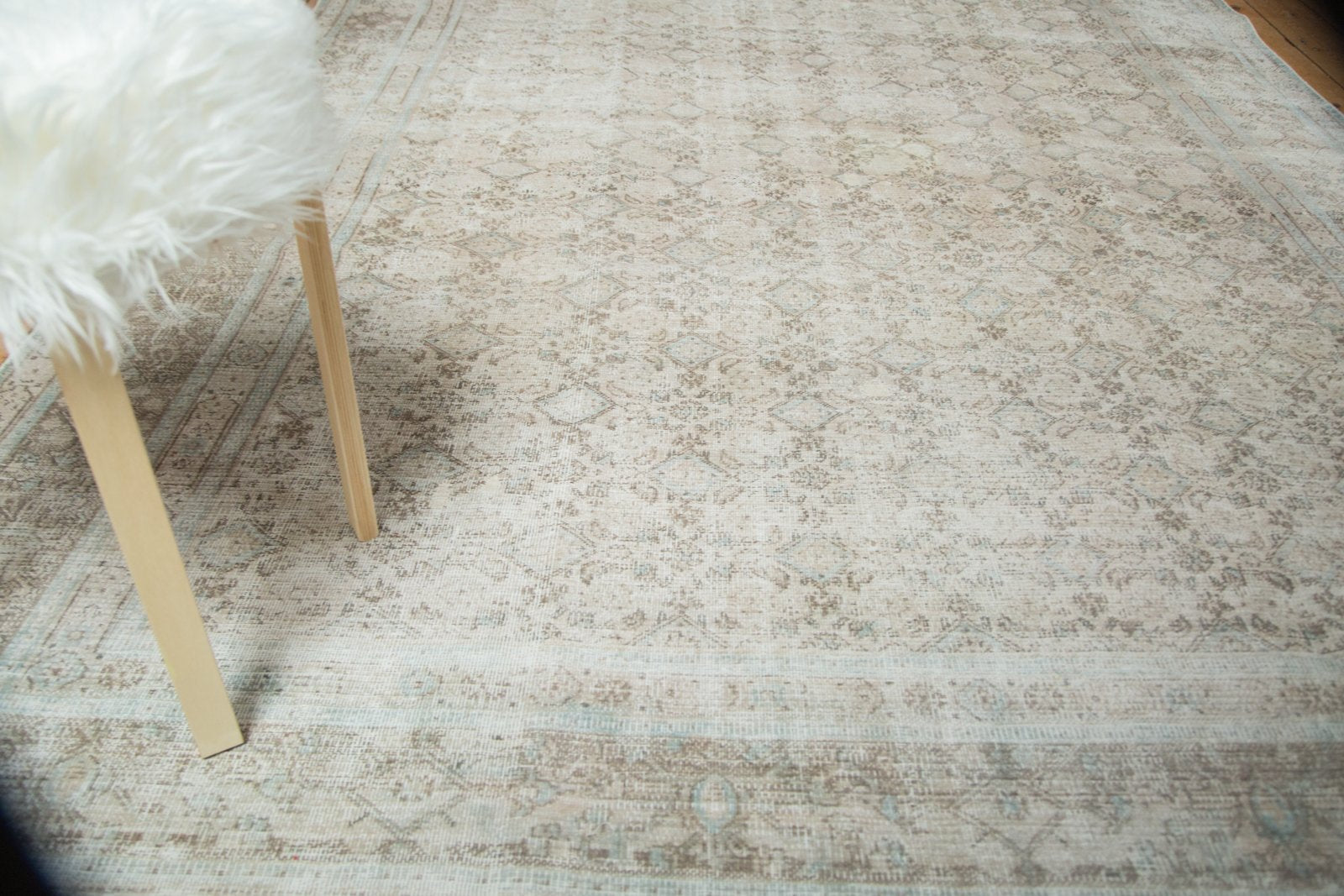 Vintage Distressed Oushak Carpet
