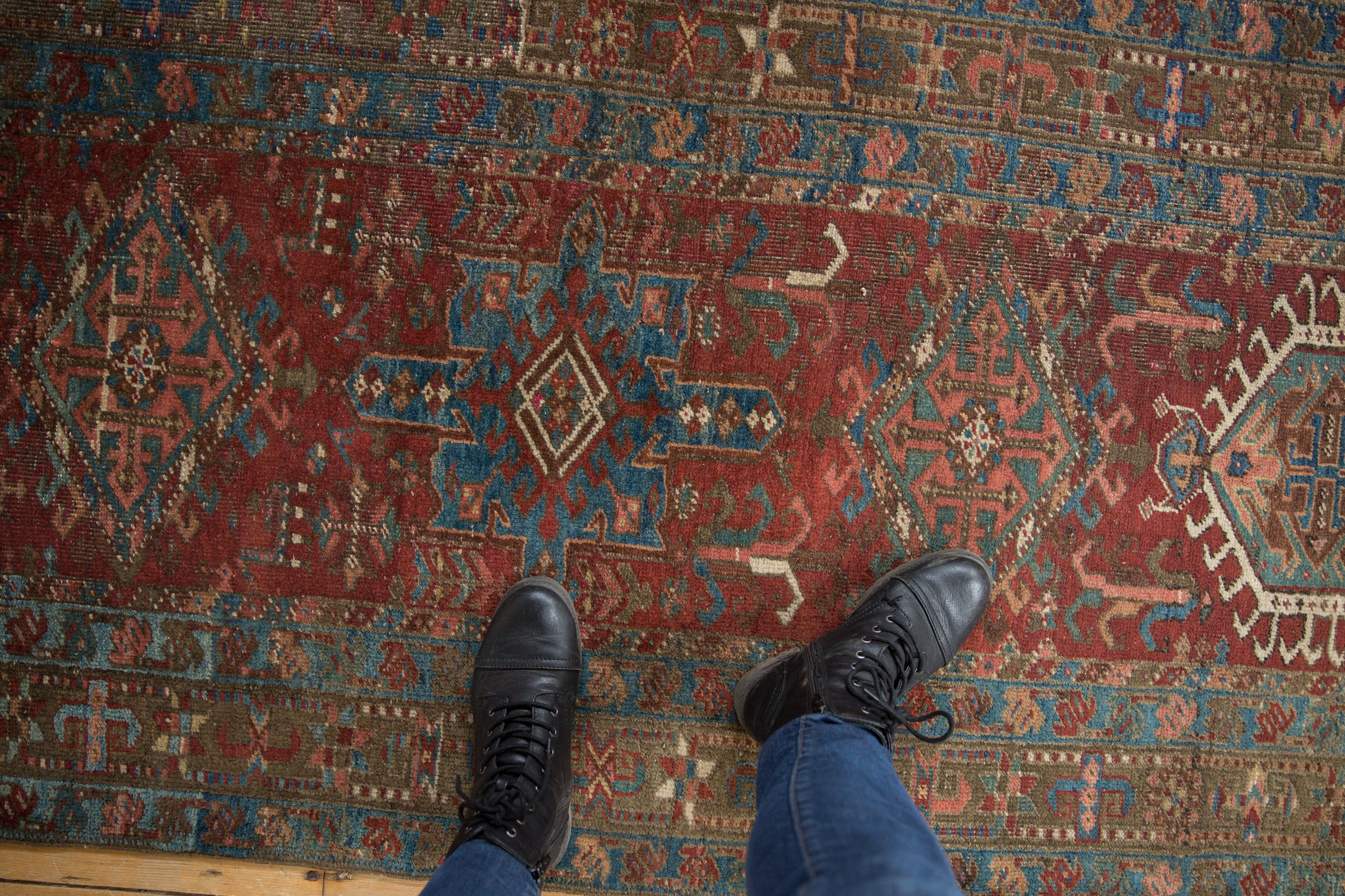 3x10 Vintage Distressed Karaja Rug Runner // ONH Item ee002999 Image 1