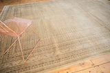 Light-toned vintage Mir Sarouk carpet with allover intricate boteh pattern and soft, even wear.