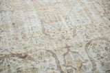 Distressed vintage Sivas carpet texture with faded Polonaise-inspired curvilinear patterns.