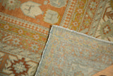 Hand-knotted foundation of the vintage distressed Persian rug, with Laleh Abassi pawn design.