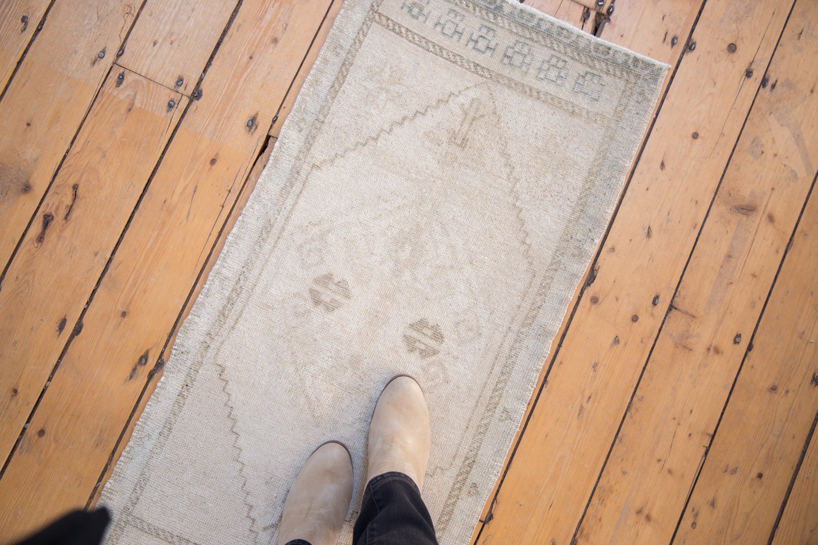 Vintage Distressed Oushak Rug